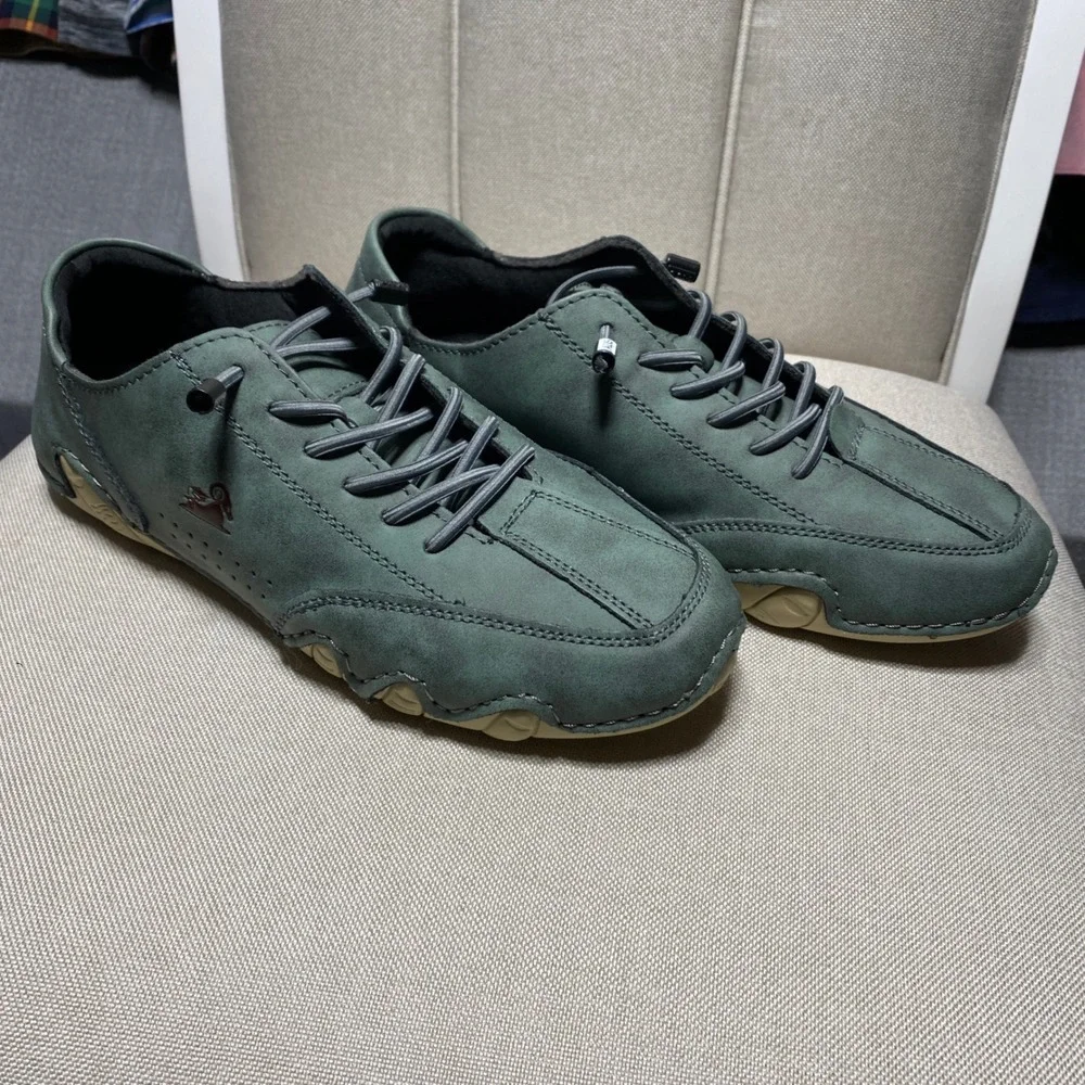 Dbeck AUS Green Leather Barefoot Minimalist‎ Walking Shoes Size 39 Mens Womens